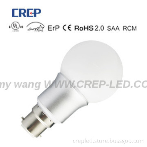 UL/CUL SAA 6w led bulb B22 E27 E26 E14 E12 E17 lamp holder available